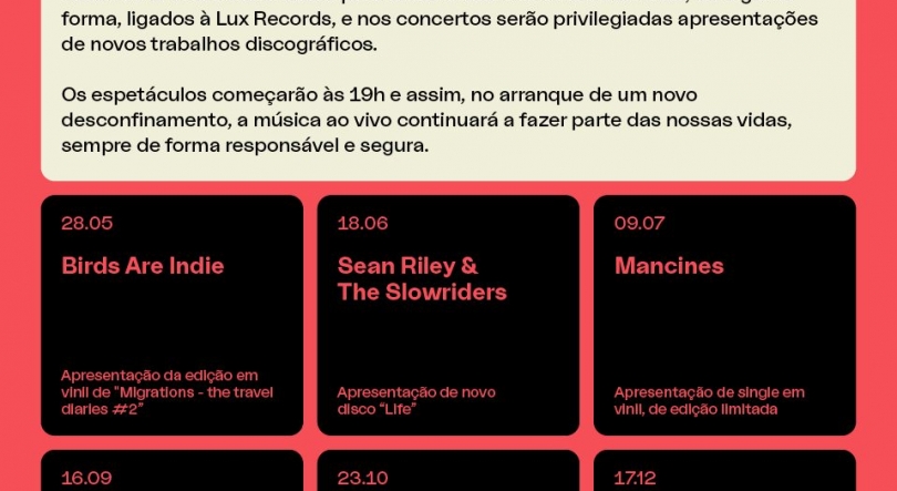 A Date with Lux: Concertos em Coimbra