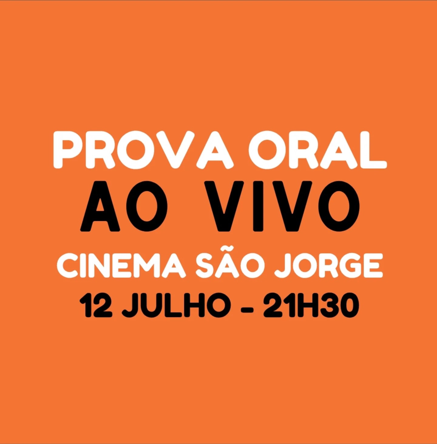 Imagem de Prova Oral Ao Vivo