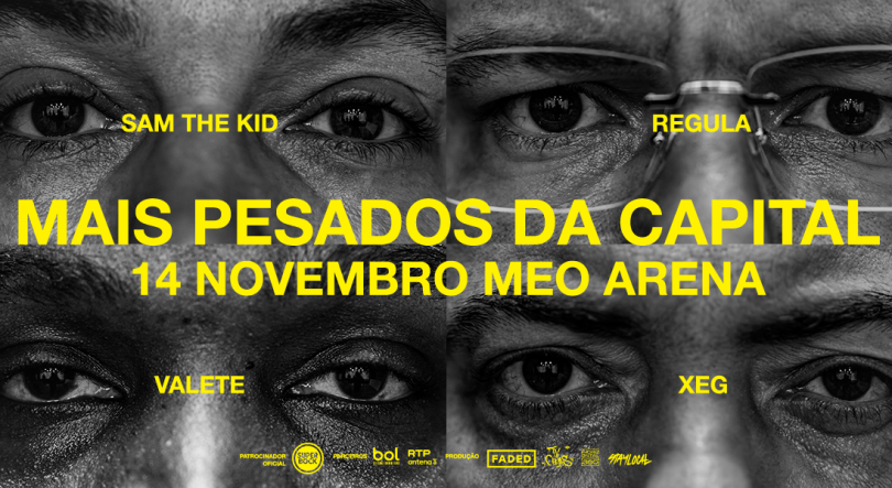 Imagem de Mais Pesados da Capital: Regula, Sam The Kid, Valete e Xeg ao vivo na MEO Arena, Lisboa