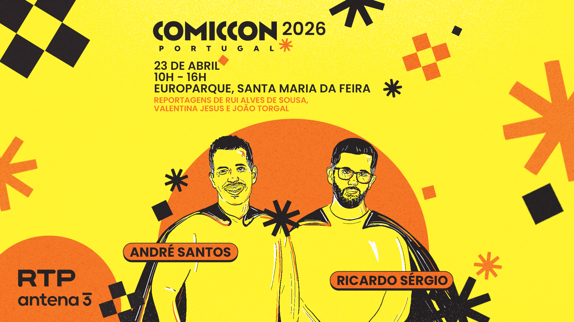 Comic Con Programa Comic Con Portugal 2026: RTP Antena 3 em direto da